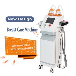 Máquina de belleza vertical para el cuidado de los senos Vacío + Vibración + Microcorriente + Terapia de vibración PDT LED roja