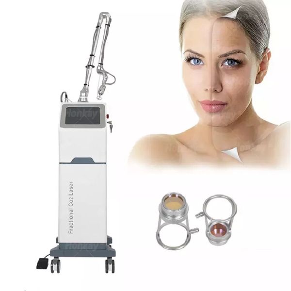 Machine fractionnelle CO2 verticale resserrement de la peau dissolvant de taches de rousseur élimination des vergetures 10600 NM équipement laser rajeunissement resserrement du vagin utilisation en salon laser