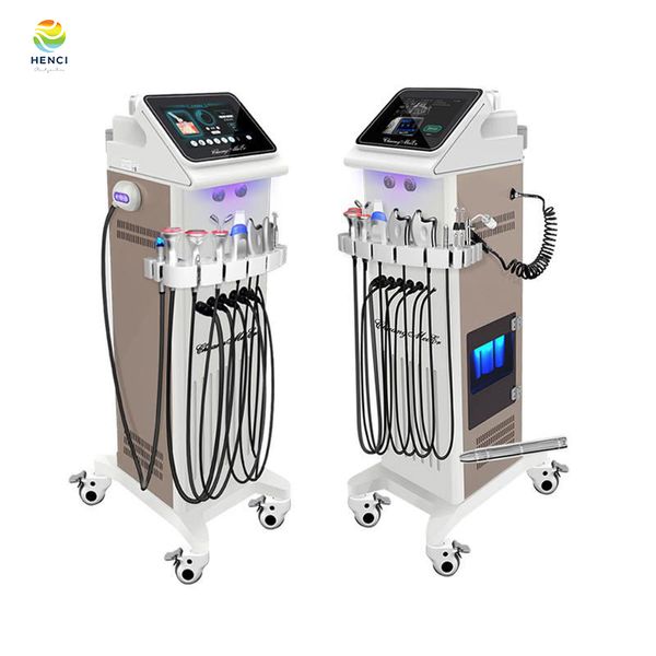 Microdermabrasion verticale lifting machine RF dispositif de soins de la peau hydrogène eau oxygène équipement de salon de beauté