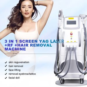 Vertical Opt épilation indolore grande machine de tache lumineuse rétrécissement des pores rf non invasif enlever le tatouage nd yag laser 3 poignées machine haute puissance