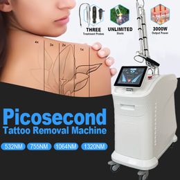 Verticale Picosecond Laser Machine Q Switch 532nm 755nm 1064nm 1320nm PICO Nd Yag Laser Tattoo Verwijdering Huidverjonging Wenkbrauw Wasapparatuur