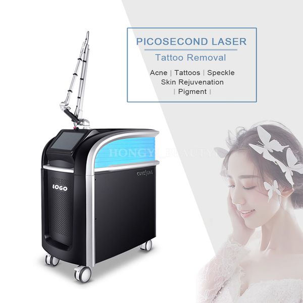 Vertical Pico Laser Pigmentation Détatouage Rajeunissement de la peau Beauté Machine Q Commutateur Picoseconde