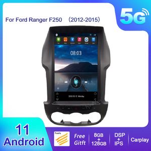 Écran vertical Android 11 autoradio dvd de voiture pour Ford Ranger F250 2012-2015 Autoradio stéréo Auto GPS Navigation lecteur DVD 4G