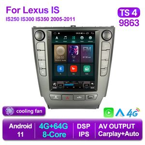 Lecteur d'écran Vertical Tesla Style Android 11 autoradio Dvd pour LEXUS IS IS250 IS300 IS350 multimédia GPS Navigation Carplay BT