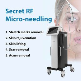 Machine RF à micro-aiguilles version verticale pour le lifting du visage, amincissement de la peau, renforcement des protéines de collagène, stimulation lymphatique, détox, anti-âge, salon de beauté