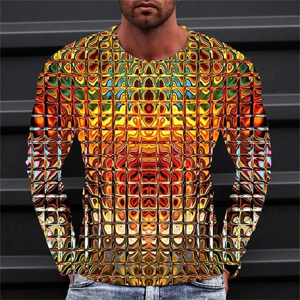 T-shirt imprimé Vertigo 3D Men de mode T-shirt Kids Hip Hop Tops Tees T-shirts graphiques tridimensionnels Vêtements pour hommes Dizzy 240202