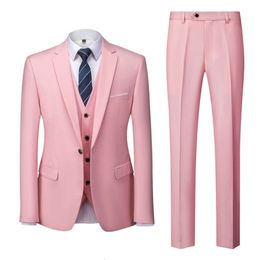 VERTVIE 2024 Merk Mannen Pak Mode Effen Pak Casual Slim Fit 2 Stuks Heren Wedding Suits Jassen Mannelijke Plus size 3XL Hoge Kwaliteit Jasje 211 42