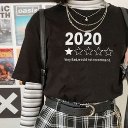 Très mauvais ne recommanderais pas lettre imprimé été mode 100% coton Harajuku Hipster Grunge drôle femmes t-shirt 210518