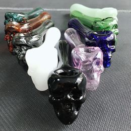 Zeer populaire glazen oliebrander pijp asvanger Glassoil Rig Waterleidingen Hand pipee skull dab rig bongs waterpijpen