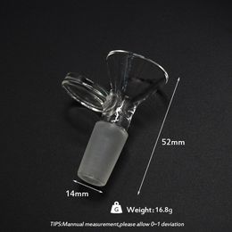 Diapositivas de bong de vidrio de muy espesor con tazón de mango Tazones de 14 mm Diapositiva embriagadora Accesorio para fumar para vidrio Tubería de agua Bongs plataformas petrolíferas