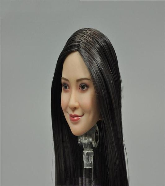 Très cool1 6 échelle sculpture sculpture fx10 modèle féminin asiatique pvc poil plante noire longue droite approprié 12 pouces d'action figure corporel262w8631482