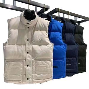 Gilet hommes vers le bas coton gilet conceptions hommes femmes sans manches nord veste bouffante automne hiver décontracté canadien oie extérieur vêtements d'extérieur