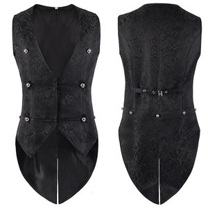 Gilet hommes vestes pour mariage décontracté vintage gilet Double boutonnage Design distinctif tissage Jacquard 240119