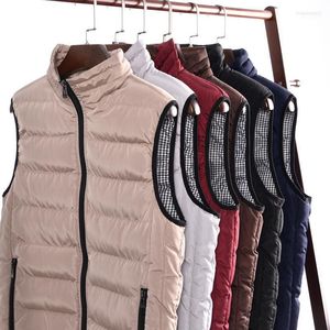 Gilet hommes hiver sans manches vestes mâle mode Style solide gilet hommes automne vêtements d'extérieur chauds grande taille gilets Stra22