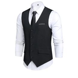 Gilet de poche pour hommes, housse de costume, coupe cintrée, sans manches, robe de mariée formelle d'affaires, 240119