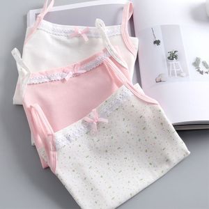 Vest Summer Tank Tops For Girls Cartoon Underwear Young Teens In Lingerie Cotton Sport Top Children Undershirts 3pcs/lot 230508