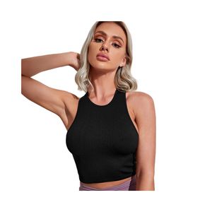 Tanktop Heren Designer Herenvest Damestanks Camis Anagram-geborduurde tanktop van katoenmix Shorts Designer T-shirts Yogapak Gebreid Fitness Sportbeha Mini Femme