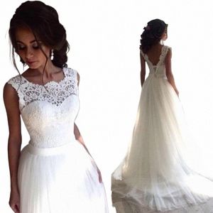 Robe De Novias 2022 robes De mariage dentelle Appliques robes De Fiesta Lgue formelle Simple mariée pour être blanc Dr u823 #