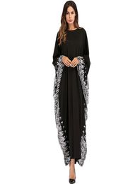 Vestido VAE KAFTAN ABAYA DUBAI INDONESIA ROBE Arabische vrouwen Lang borduurwerk Moslim hijab Jurk Turkse islamitische Jurken Clothing7433548