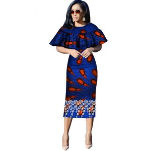Robes femmes africaines robes nouvelle mode col papillon vêtements africains Dashiki grande taille robe de soirée Sexy WY3110