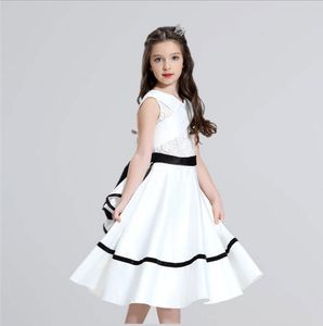 Vestidos de daminha élégante dentelle blanche robes de première Communion pour les filles Pageant fleur fille robe fille robes de soirée de mariage