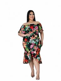 Robes Mujer primavera verano 2022 grande taille femmes vêtements Vintage imprimé Sexy Fi volants Dr vente en gros livraison directe 652D #