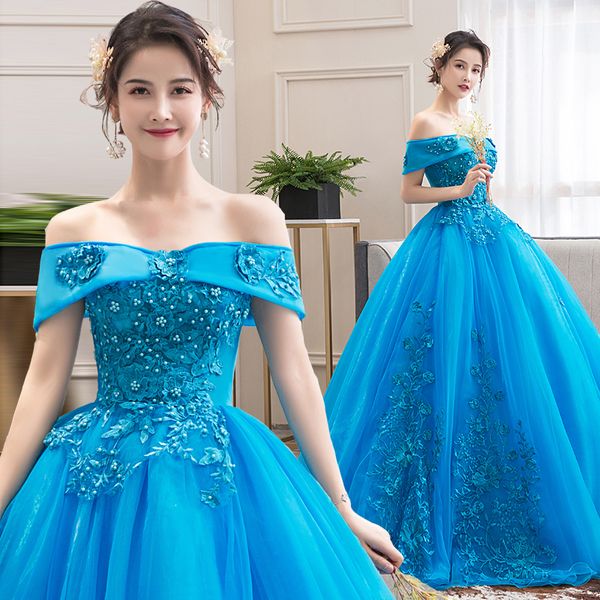 Vestidos Quinceañera Vestidos 2022 Gryffon Robe de Bal Off The Shoulder Ball Bata Vintage Quinceañera Vestido Tallas grandes