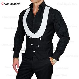 Gilets 2022 Date Noir Hommes Gilets Slim Fit Groomsman Marié Costume De Mariage Gilet Sur Mesure Décontracté D'affaires Dîner Veste Sans Manches