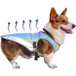 Gilets de refroidissement pour chiens, gilet de refroidissement par évaporation d'eau pour temps chaud, maille réglable, gilet d'extérieur pour animaux de compagnie, vêtements d'été pour chiens