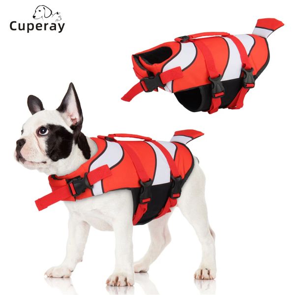 Chalecos Chaleco salvavidas para perros Pez payaso,Chaleco salvavidas para perros para razas pequeñas,medianas y grandes, abrigo flotante de verano para mascotas para paseos en bote/natación, ropa de natación
