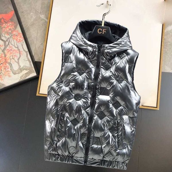 Chalecos Chaleco de moda Diseños de chaleco de algodón de plumón y chaqueta sin mangas para mujer Puffer Otoño Invierno Abrigos casuales Chalecos para parejas Abrigo de gran tamaño M-3XL # 012 HKD230918