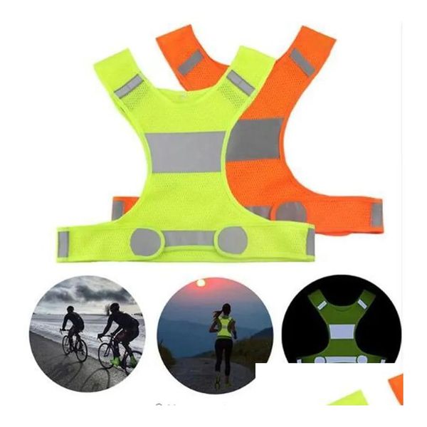 Chalecos New Night LED Gadget que corre al aire libre Jacket de chaleco de seguridad reflectante para el ciclismo Alta visibilidad 2 colores Drop entrega de zz bebé ki otdvw