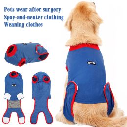 Vesten Pet Recovery Suit voor hond, pyjama's, zachte, gezellige hondenherstel jumpsuit, voorkomen likvest, sterilisatiekleding