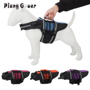 Vesten Reflecterend honden reddingsvest met gaas Pocket zomer huisdier zwemvest honden zwempak buitenwater zwembad kleding huisdier badmode