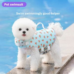 Vesten Reflecterende strepen Hondenzwemvest Verstelbare bandjes Veiligheidshondvest voor zwembadfeesten en strandtrips Zwemwateractiviteiten
