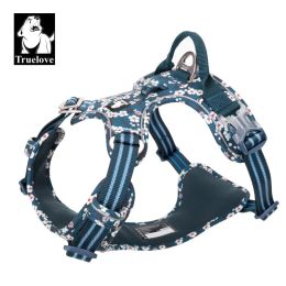 Gilet Truelovepepet Dog Harness For Big Medium Small With Cotton Aluminium Alloy Floral Modèle Gitre réglable