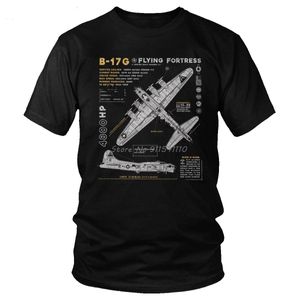 Gilets Vintage B17 Flying Fortress Spitfire Tshirt Hommes Coton Avion De Chasse Tee Ww2 Pilote De Guerre À Manches Courtes Avion T-shirt