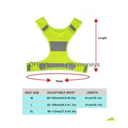 Gilets Visibilité Gilet réfléchissant Sécurité en plein air Cyclisme Travail de nuit Vêtements de sport Vêtements de maison Vêtements 200pcs Drop Livraison bébé K Dh7Yg