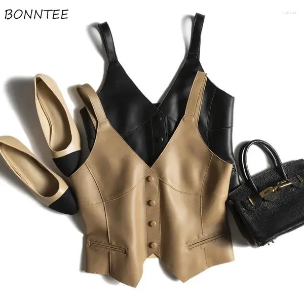 Vêtes pour femmes en cuir PU Femmes minces esthétique vintage Temper streetwear classique mode y2k vêtements dames manteins culte épissé européen