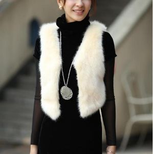 Vetement 2019 hiver femmes manteau en fausse fourrure Gilet de fourrure artificielle gilets moelleux Femme vestes grande taille moelleux Faux Gilet Z101