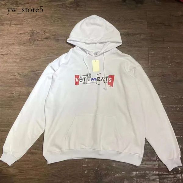 Vetements Hoodie Fashion Designer Luxury Mens Hoodies Sweatshirts VTM VTM VTM UNIQUEMENT MEN FEMMES 1 TAUTE QUALITÉ LETTRE OUVERSION PRINT PLAIN