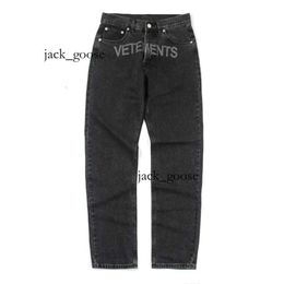 Vetements Heren Jeans Real S Hoge Kwaliteit Heren Dames Survetements Designer Jeans Mode Broek Geborduurde Letters Casual Rechte Pijpen Broek 410