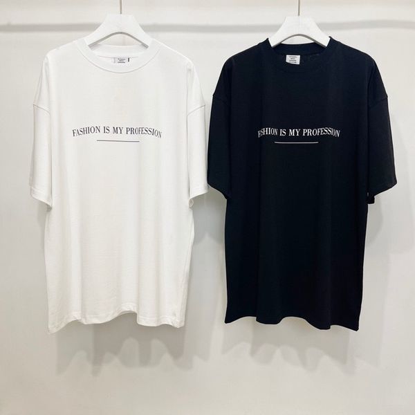 Vetements déclaration minimaliste Slogan VTM t-shirt col rond manches courtes hommes et femmes Couples lâche t-shirts décontractés