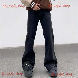 Pantalons de veaux jeans vintage brun sabgy pantalon évasé hommes vêtements mode cargo droit pantalon long homme 0b7f