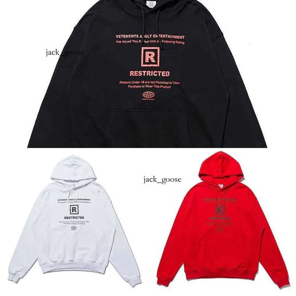 VETEMENTS Sweat à capuche restreint hommes femmes texte imprimé Vetements hommes mode sweats surdimensionnés VTM pulls Vetements tissu lourd sweat à capuche lettre imprimé sweat à capuche 600