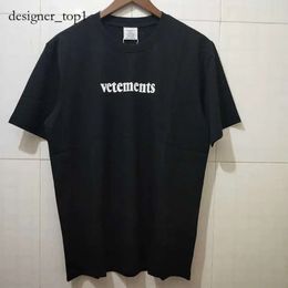 VETTEMENTS Chemises T-shirts masculins VETTEMENTShirts Men Vetements Tops High End Fashion Luxury Brand Léger et Brepwable 100% Pure Cotton Tee 1179