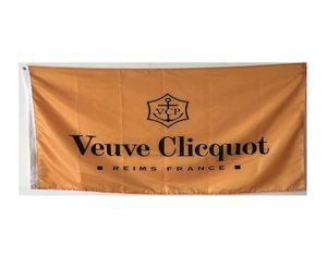 Veuve clicquot Champagne vlag Vivid Color en Fade Proof Canvas Header en dubbel gestikte 3x5 ft banner indoor outdoor decoratie5958471