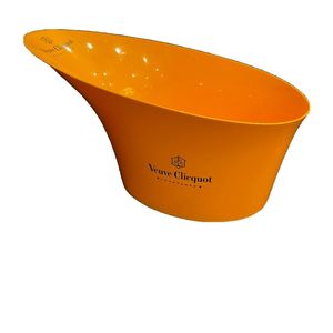 Seau à glace à champagne en plastique Veuve Clicquot grand pour les fêtes Magnum acrylique orange