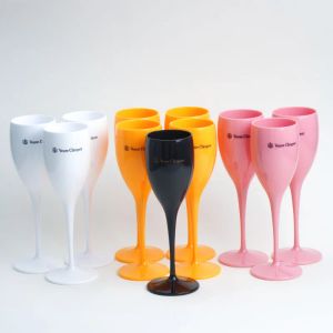 VeUve Clicquot Wine Party Champagne Coupés Cocktail Verre Verre Champagne Platant Wine Cup Gobelet Plastic 0417 Plastic 0417