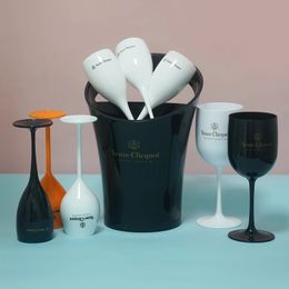 VeuveClicquot Champagne Fluit Emmer Transparant Draagbaar Fruitbier Mineraalwater Zomer Plastic Ijs 240315